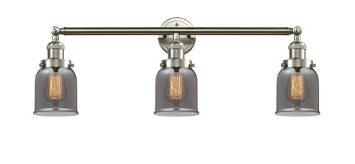 Small Bell 3 Light Bath Vanity Light In Brushed Satin Nickel (205-Sn-G53)