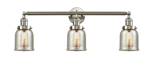 Small Bell 3 Light Bath Vanity Light In Brushed Satin Nickel (205-Sn-G58)