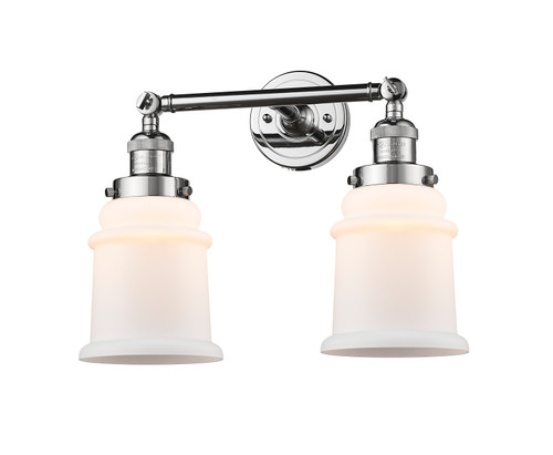 Canton 2 Light Bath Vanity Light In Polished Chrome (208-Pc-G181)