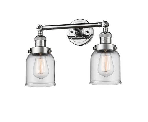 Small Bell 2 Light Bath Vanity Light In Polished Chrome (208-Pc-G52)
