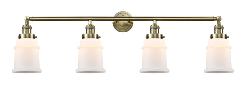 Canton 4 Light Bath Vanity Light In Antique Brass (215-Ab-G181)