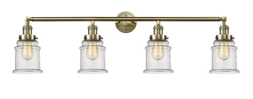 Canton 4 Light Bath Vanity Light In Antique Brass (215-Ab-G184)