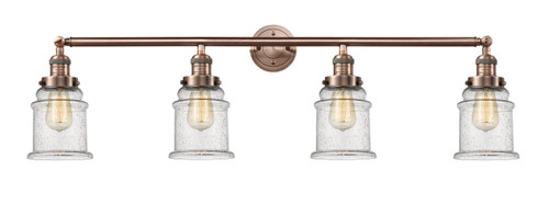 Canton 4 Light Bath Vanity Light In Antique Copper (215-Ac-G184)