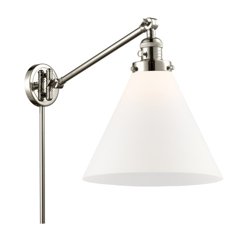 Cone 1 Light Swing Arm With Switch In Polished Nickel (237-Pn-G41-L)
