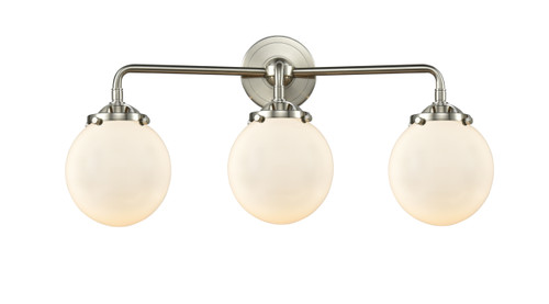 Beacon 3 Light Bath Vanity Light In Brushed Satin Nickel (284-3W-Sn-G201-6)