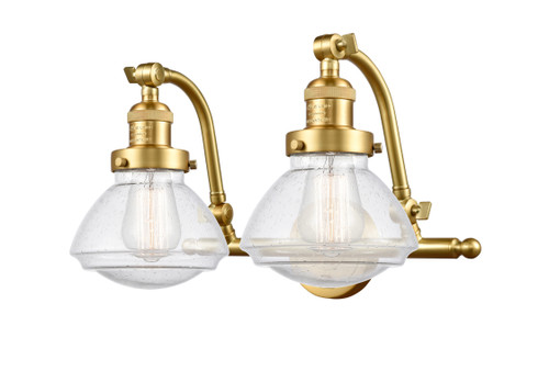 Olean 2 Light Bath Vanity Light In Satin Gold (515-2W-Sg-G324)