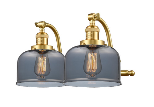 Large Bell 2 Light Bath Vanity Light In Satin Gold (515-2W-Sg-G73)