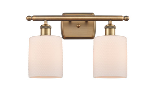 Cobbleskill 2 Light Bath Vanity Light In Brushed Brass (516-2W-Bb-G111)