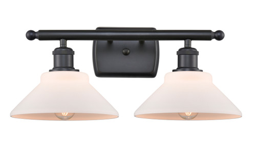 Orwell 2 Light Bath Vanity Light In Matte Black (516-2W-Bk-G131)