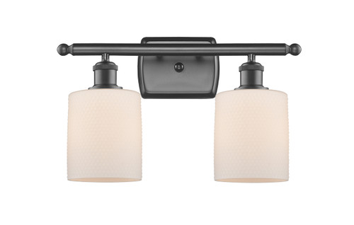 Cobbleskill 2 Light Bath Vanity Light In Oil Rubbed Bronze (516-2W-Ob-G111)