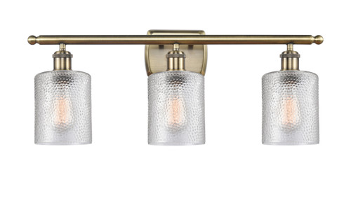 Cobbleskill 3 Light Bath Vanity Light In Antique Brass (516-3W-Ab-G112)