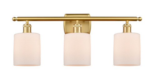 Cobbleskill 3 Light Bath Vanity Light In Satin Gold (516-3W-Sg-G111)