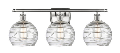 Deco Swirl 3 Light Bath Vanity Light In Brushed Satin Nickel (516-3W-Sn-G1213-8)