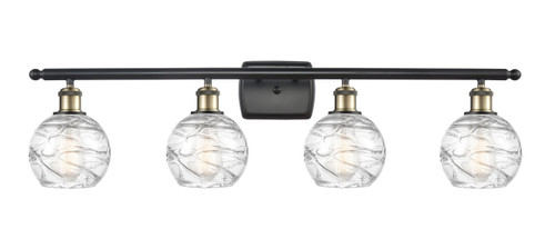 Deco Swirl 4 Light Bath Vanity Light In Black Antique Brass (516-4W-Bab-G1213-6)