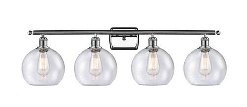 Athens 4 Light Bath Vanity Light In Polished Chrome (516-4W-Pc-G124-8)