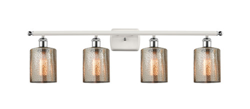 Cobbleskill 4 Light Bath Vanity Light, White & Polished Chrome (516-4W-Wpc-G116)