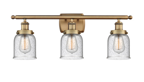 Small Bell 3 Light Bath Vanity Light In Brushed Brass (916-3W-Bb-G54)