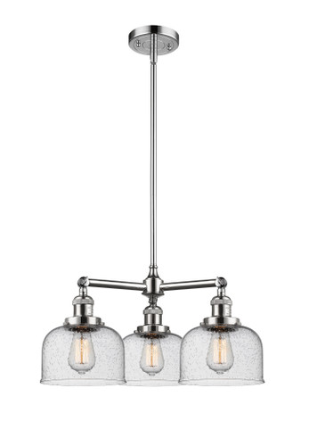 Large Bell 3 Light Chandelier In Polished Chrome (207-Pc-G74)