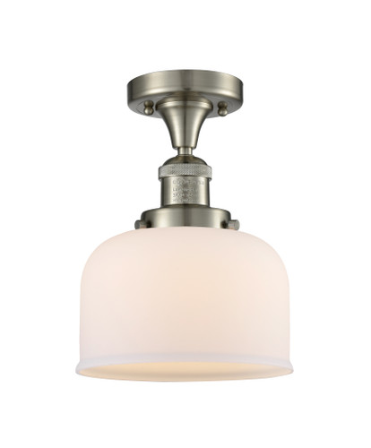 Large Bell 1 Light Semi-Flush Mount In Brushed Satin Nickel (517-1Ch-Sn-G71)