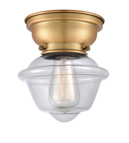 Small Oxford 1 Light Flush Mount In Brushed Brass (623-1F-Bb-G532)