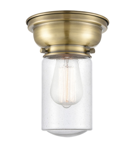Dover 1 Light Flush Mount In Antique Brass (623-1F-Ab-G314)