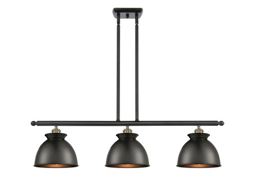 Adirondack 3 Light Island Light In Black Antique Brass (516-3I-Bab-M14-Bk)