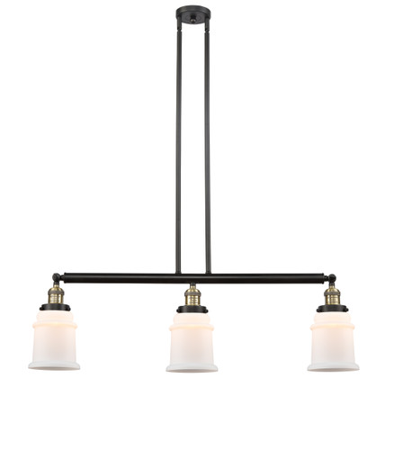 Canton 3 Light Island Light In Black Antique Brass (213-Bab-G181)