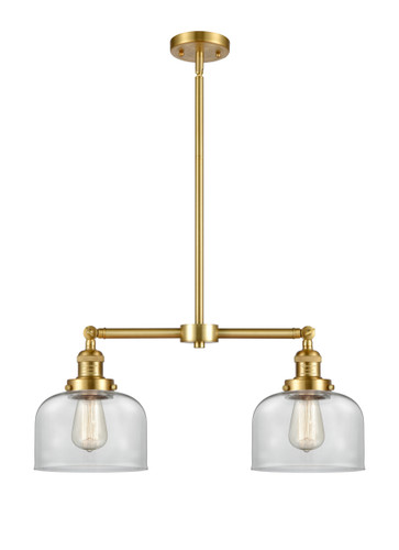 Bell 2 Light Island Light In Satin Gold (209-Sg-G72)