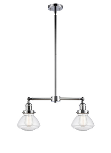 Olean 2 Light Island Light In Polished Chrome (209-Pc-G324)