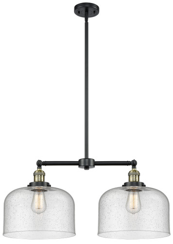 Bell 2 Light Island Light In Black Antique Brass (209-Bab-G74-L)