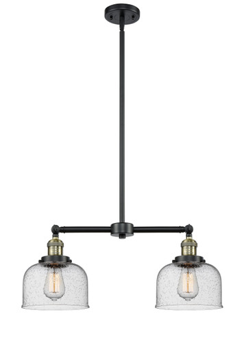 Bell 2 Light Island Light In Black Antique Brass (209-Bab-G74)