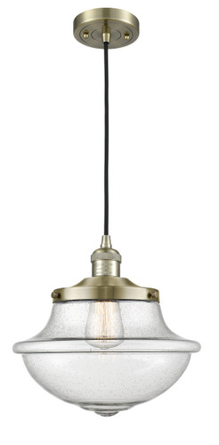 Oxford 1 Light Mini Pendant In Antique Brass (201C-Ab-G544)