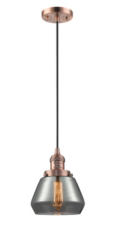 Fulton 1 Light Mini Pendant In Antique Copper (201C-Ac-G173)