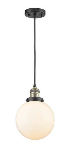 Beacon 1 Light Mini Pendant In Black Antique Brass (201C-Bab-G201-8)
