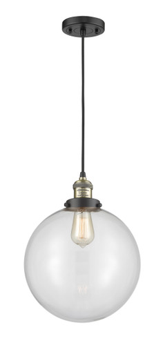 Beacon 1 Light Mini Pendant In Black Antique Brass (201C-Bab-G202-12)