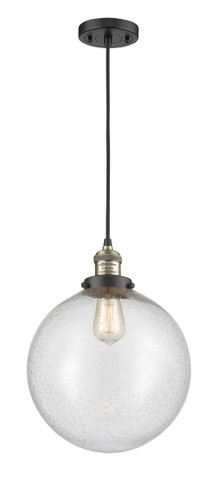 Beacon 1 Light Mini Pendant In Black Antique Brass (201C-Bab-G204-12)