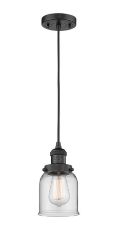 Small Bell 1 Light Mini Pendant In Matte Black (201C-Bk-G52)