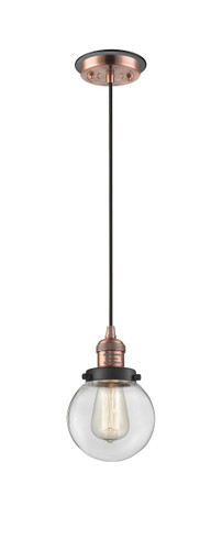 Beacon 1 Light Mini Pendant In Antique Copper (201Cbp-Acbk-G202-6)