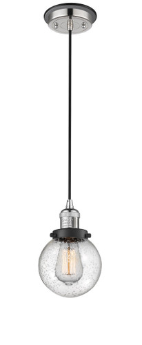 Beacon 1 Light Mini Pendant In Polished Nickel (201Cbp-Pnbk-G204-6)