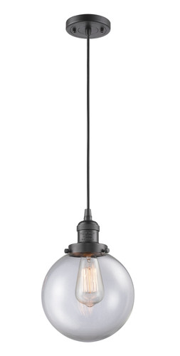 Beacon 1 Light Mini Pendant In Oil Rubbed Bronze (201C-Ob-G202-8)