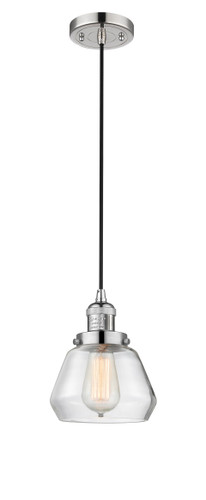 Fulton 1 Light Mini Pendant In Polished Nickel (201C-Pn-G172)