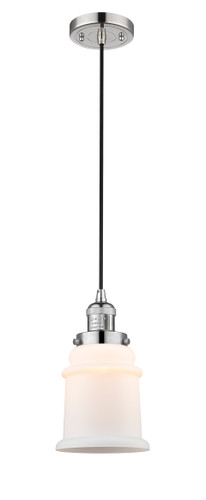 Canton 1 Light Mini Pendant In Polished Nickel (201C-Pn-G181)