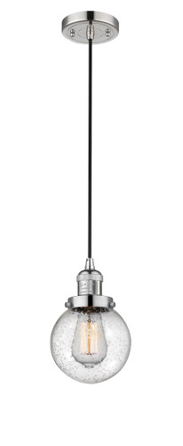 Beacon 1 Light Mini Pendant In Polished Nickel (201C-Pn-G204-6)