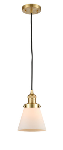 Small Cone 1 Light Mini Pendant In Satin Gold (201C-Sg-G61)
