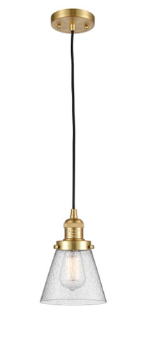 Small Cone 1 Light Mini Pendant In Satin Gold (201C-Sg-G64)