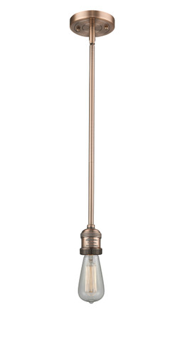 Bare Bulb 1 Light Mini Pendant In Antique Copper (201S-Ac)