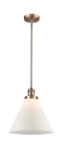 Cone 1 Light Mini Pendant In Antique Copper (201S-Ac-G41-L)