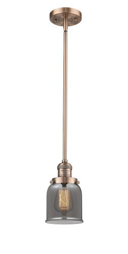 Small Bell 1 Light Mini Pendant In Antique Copper (201S-Ac-G53)