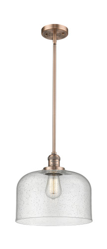 Bell 1 Light Mini Pendant In Antique Copper (201S-Ac-G74-L)