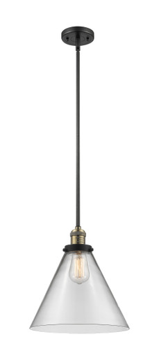 Cone 1 Light Mini Pendant In Black Antique Brass (201S-Bab-G42-L)